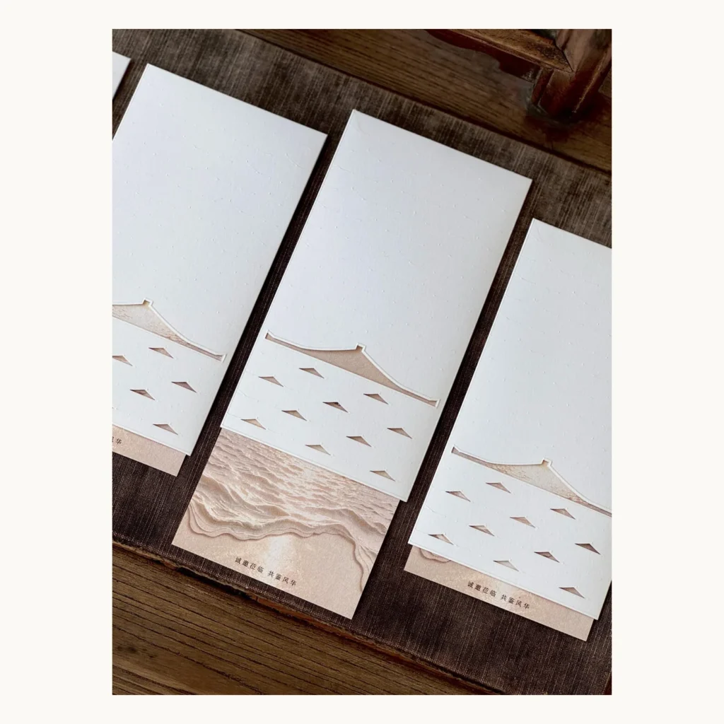 Photograph of Embossed Brand Introduction Card Set