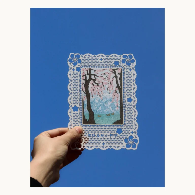 Photograph of Lace-Edge Spring Postcards Set