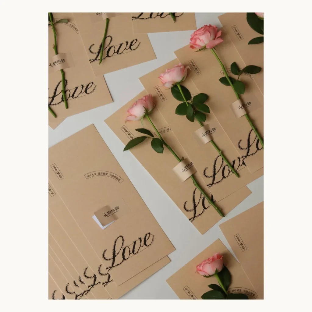 Photograph of Paper Rose Presentation Sleeve