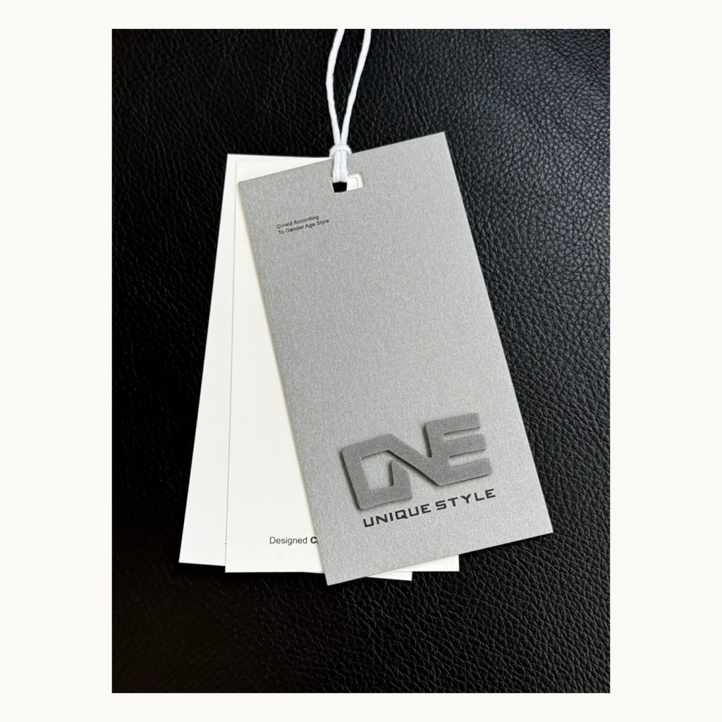 Photograph of Menswear Detail Hang Tags