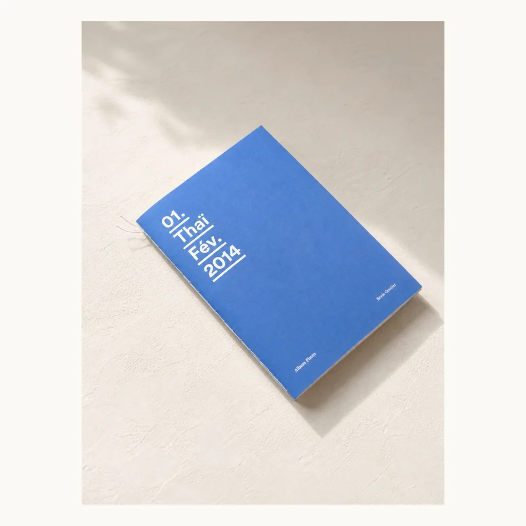 Photograph of Blue-Cover Sewn Photography Art Book