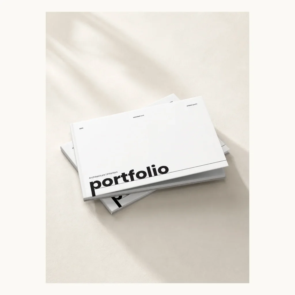 Photograph of Student Design Portfolio Book