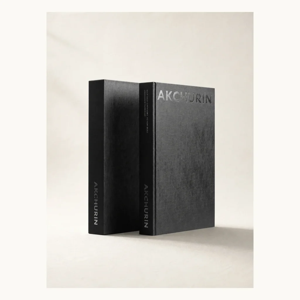 Photograph of Black Textured Paper Hardcover Art Book