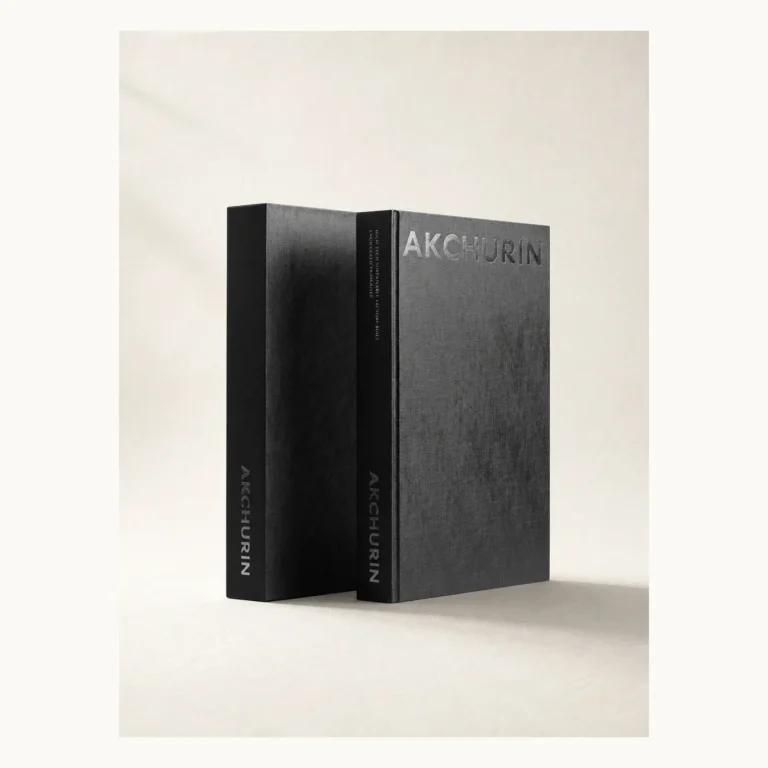 Photograph of Black Textured Paper Hardcover Art Book