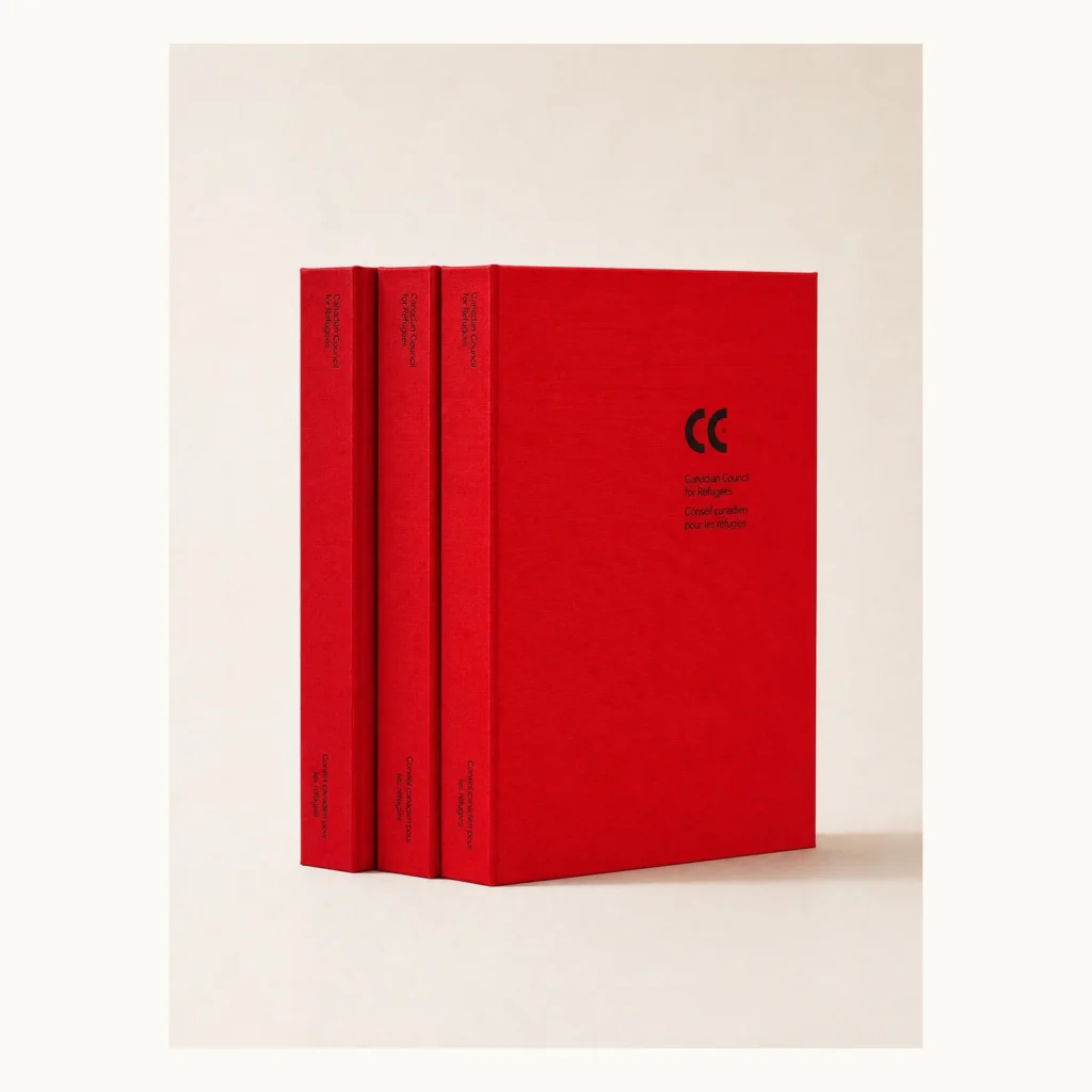 Photograph of Red Hardcover Ring Binder