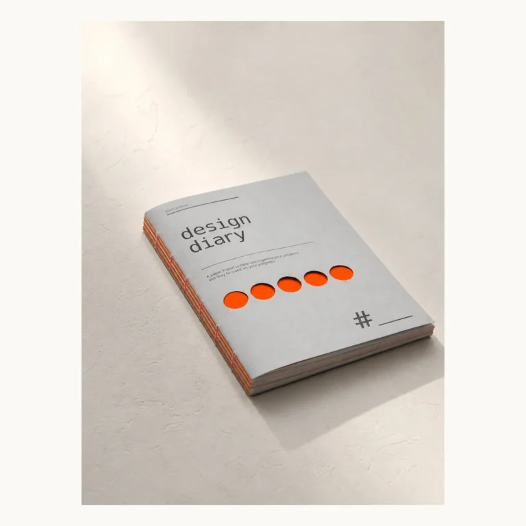 Photograph of Lay-Flat Gray Sewn Notebook