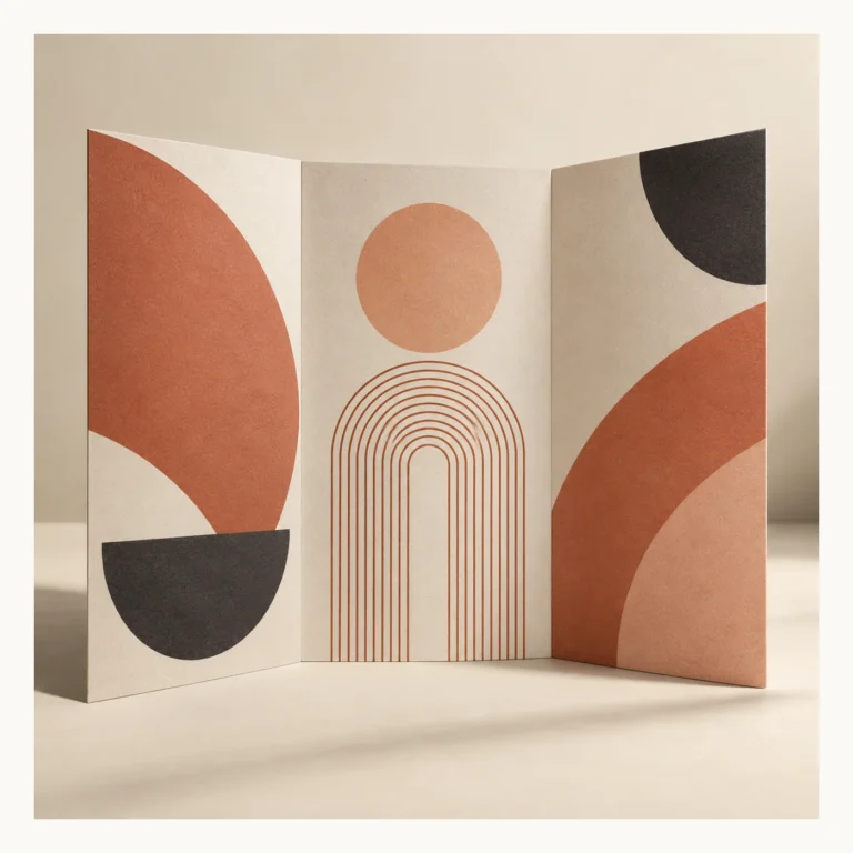 Digital concept rendering of Abstract Geometric Tri-Fold Brochure Design Concept