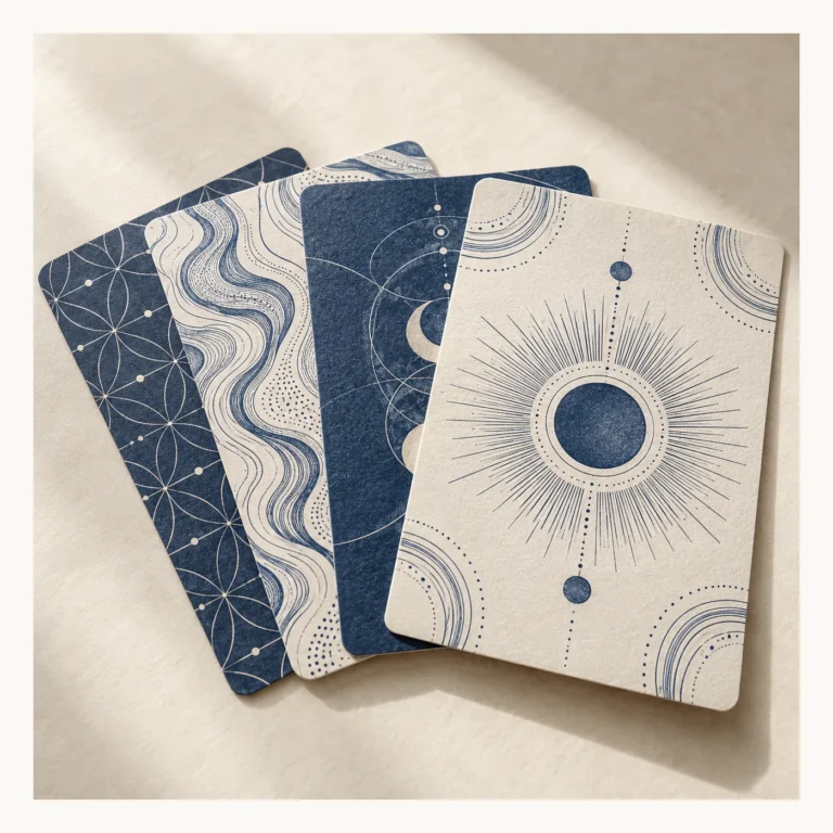 Digital concept rendering of Blue Patterned Print Cards Design Concept