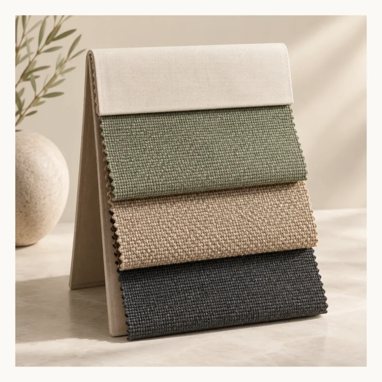 Digital concept rendering of Standing Fabric Swatch Display Design Concept