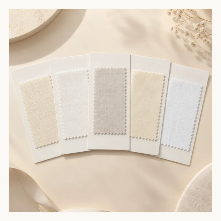 Digital concept rendering of White Fabric Texture Cards Design Concept