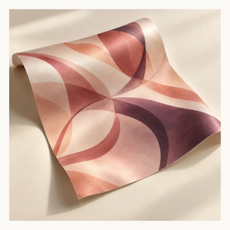 Digital concept rendering of Rose and Brown Satin Fabric Print Design Concept