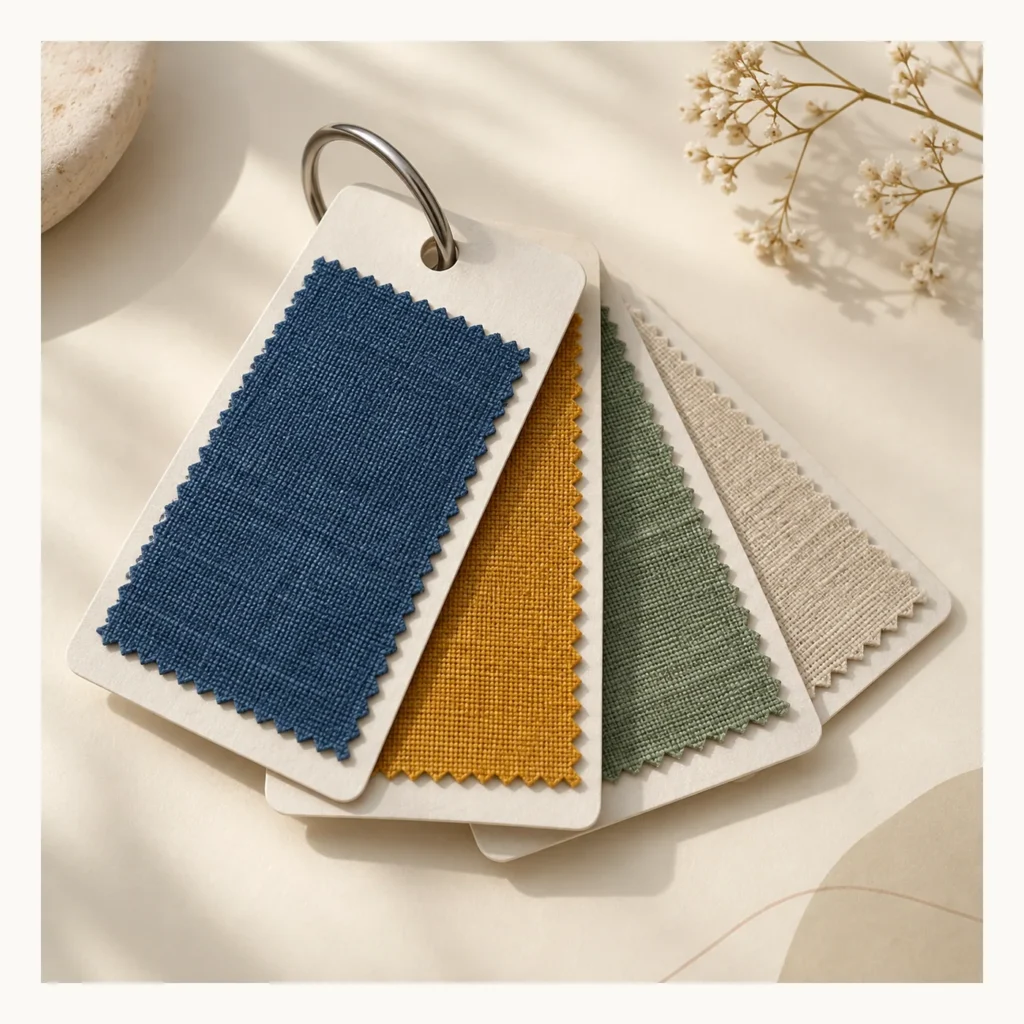 Digital concept rendering of Portable Fabric Swatch Fan Design Concept
