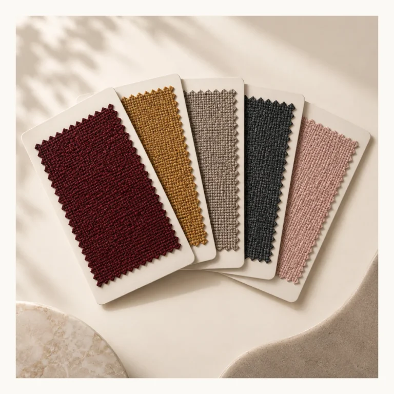 Digital concept rendering of Rectangular Upholstery Swatch Cards Design Concept