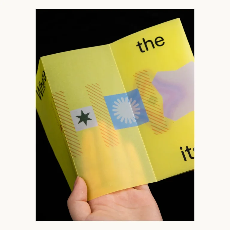 Photograph of Yellow Geometric Vellum Foldout