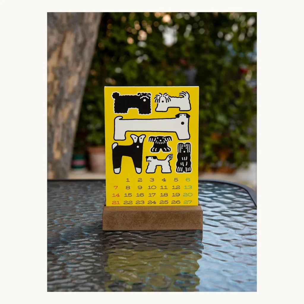 Photograph of Dog-Themed Fine Art Calendar