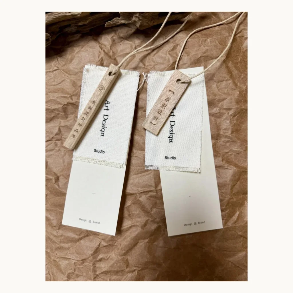 Photograph of Linen Fabric Hang Tags