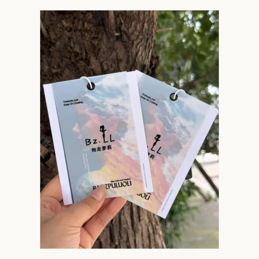 Photograph of Gradient Film Womenswear Hang Tags